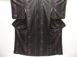 幾何学模様織出し本場泥大島紬着物（5マルキ）